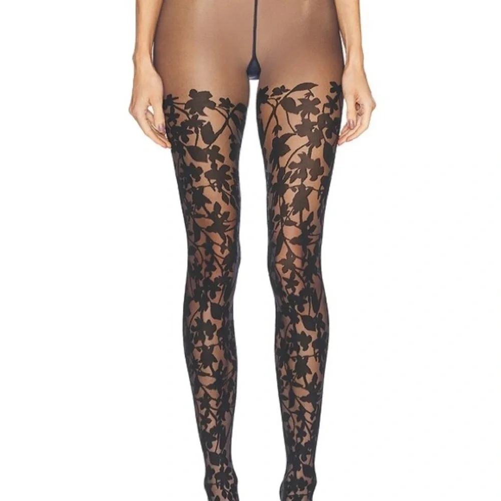 Wolford Graphic Flower Tights New in Package Size Small